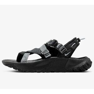 New Nike Oneonta Sandal Black Pure Platinum Shoes Men’s Sz 12 - DJ6604 001